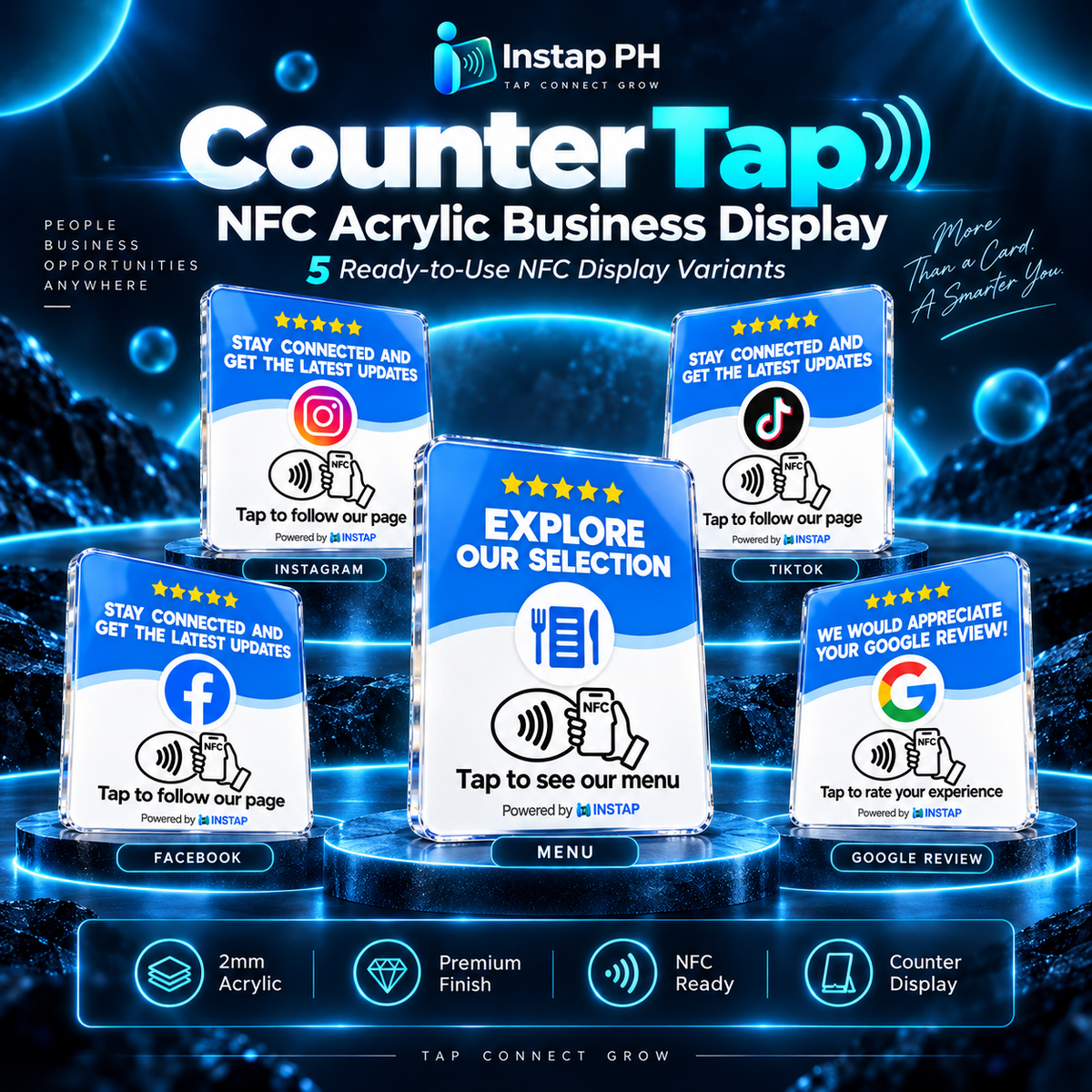 Counter Tap – NFC Acrylic Business Display