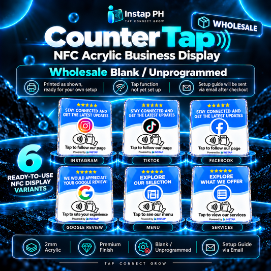 [WHOLESALE] BLANK Counter Tap – Blank NFC Acrylic Business Display